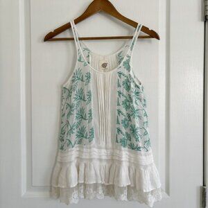 Anthropologie Lilka Tank Top Sinaloa Embroidered